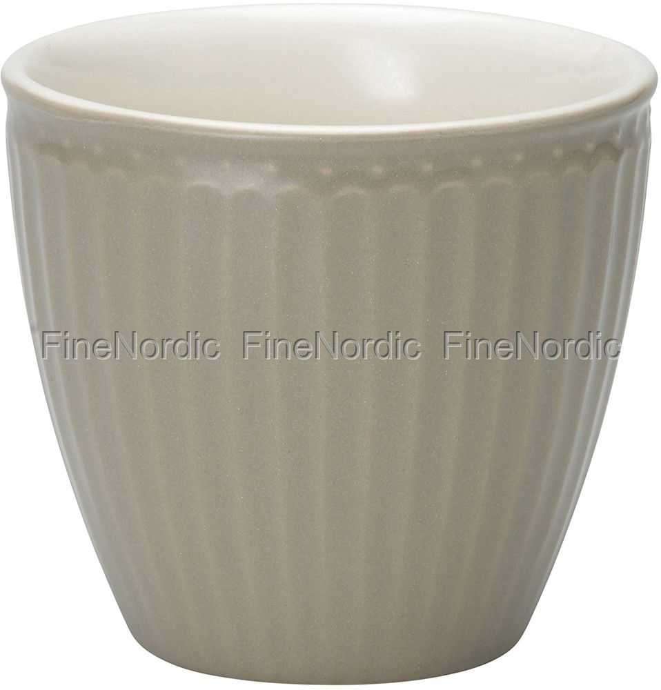 GREENGATE Alice Teekanne Warm Grey - Porzellan 1 Liter Im Retro Design