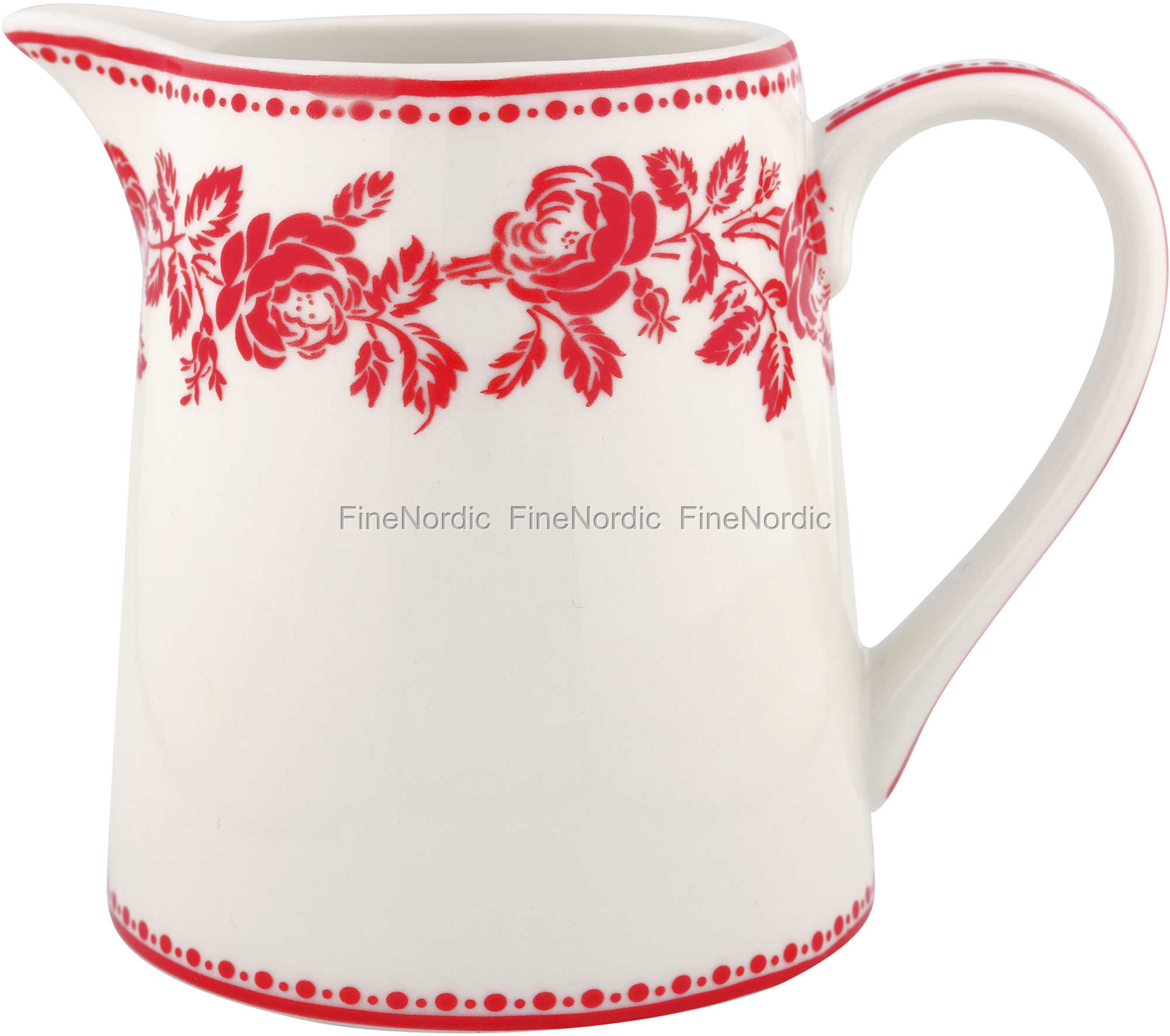 GreenGate Alice Krug 0,5l Claret Red - Steingut Krug Für Tischdeko | Elegante Karaffe Für Wasser & Saft