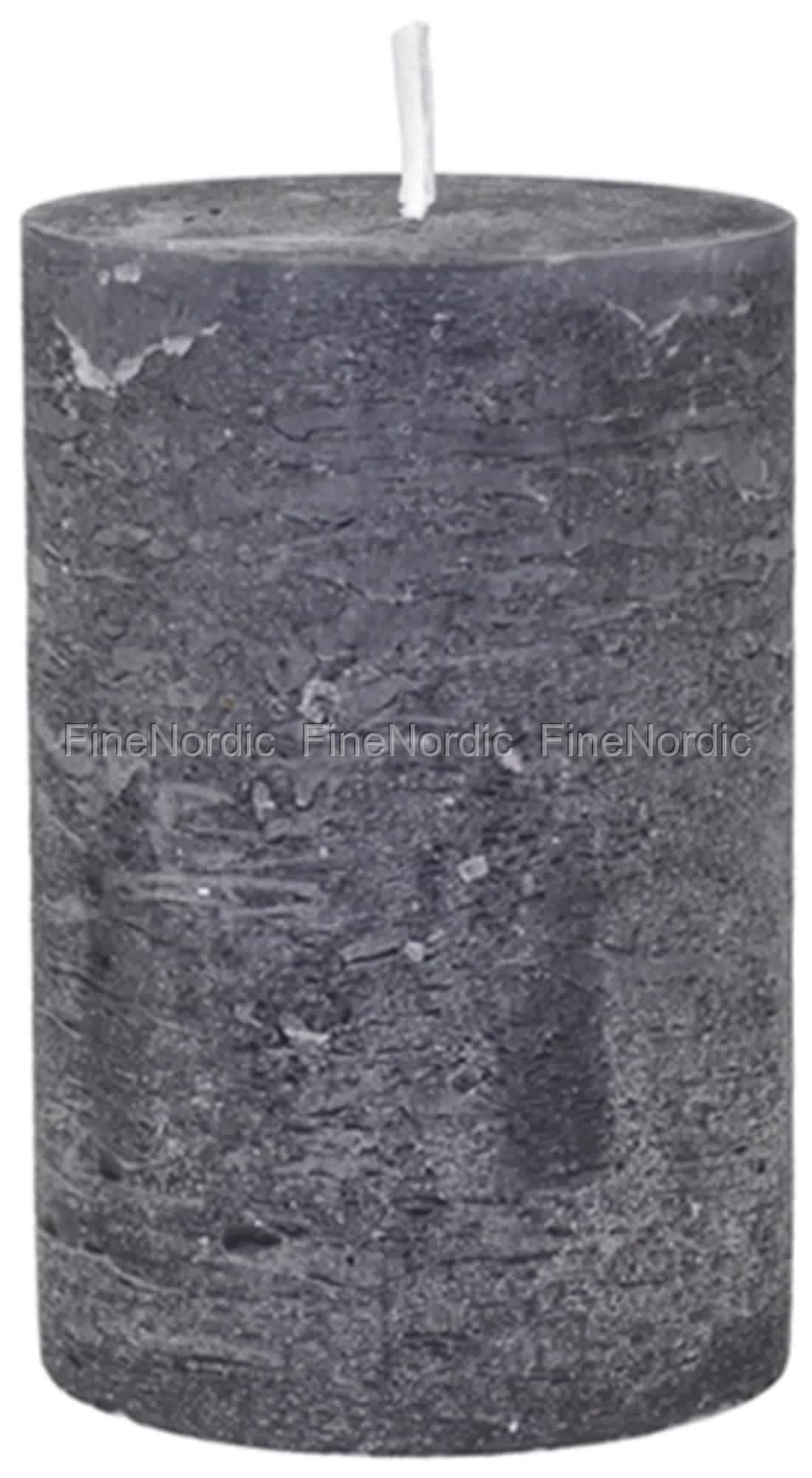 Chic Antique Macon Bougie Pilier Rustique Antique 100 % Paraffine Longue Durée De Combustion (Français Gris, 20 X 7 Cm