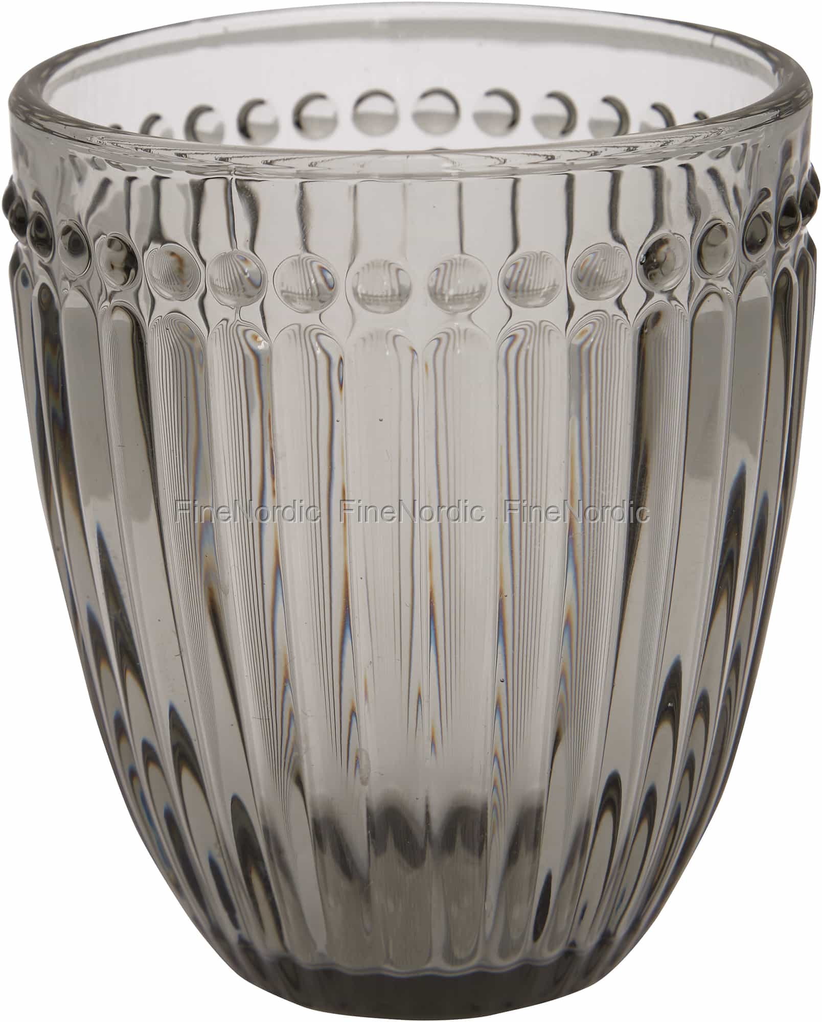 GreenGate Alice Wasserglas – Blaues Glas Mit Wellen-Muster, 9,5 Cm Hoch, Modern-rustikales Design