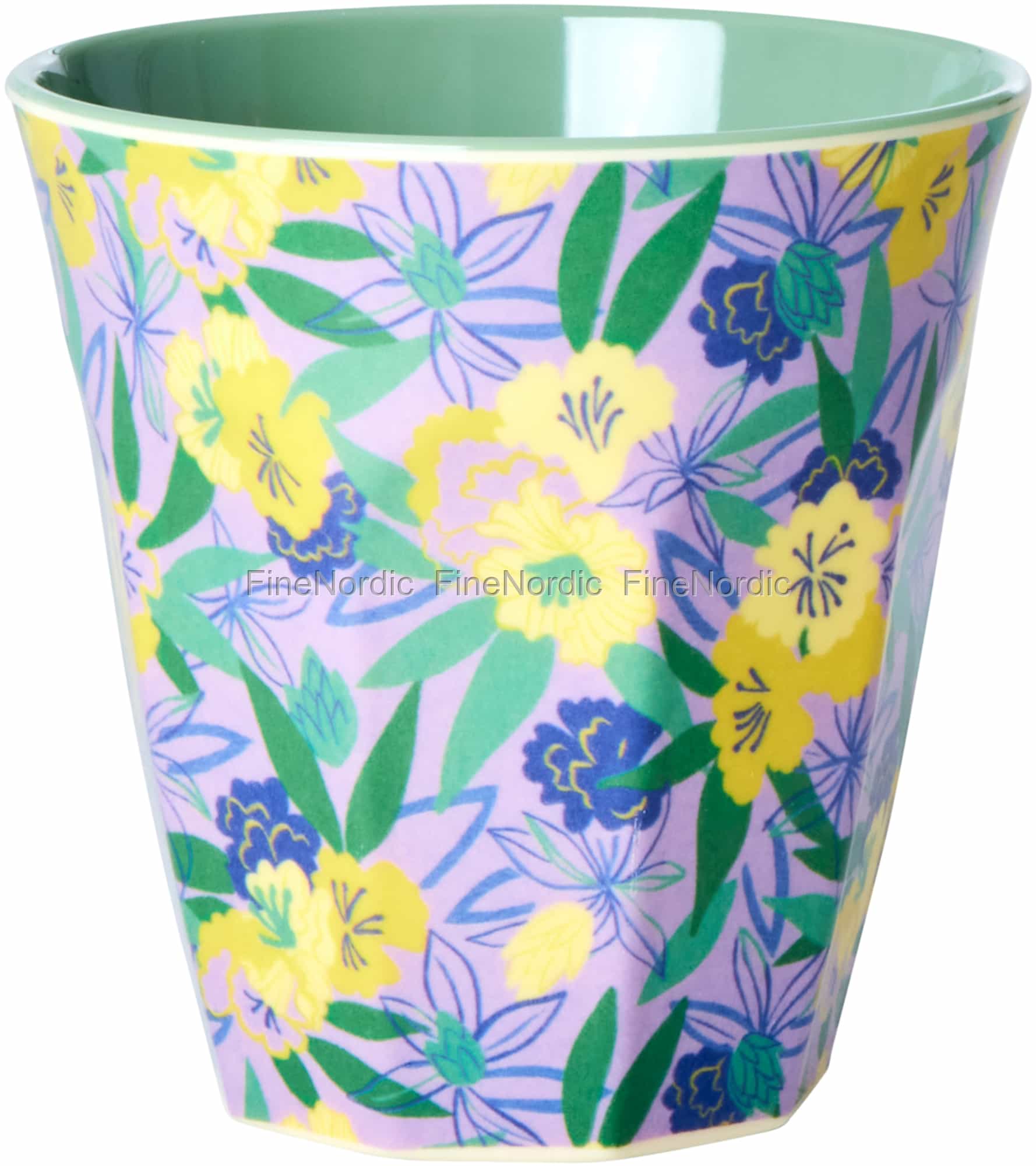Rice DK Melaminbecher Mittel – Lupinen-Blumen Print, BPA-frei, 9x9x6 Cm, Perfekt Für Picknick & Party