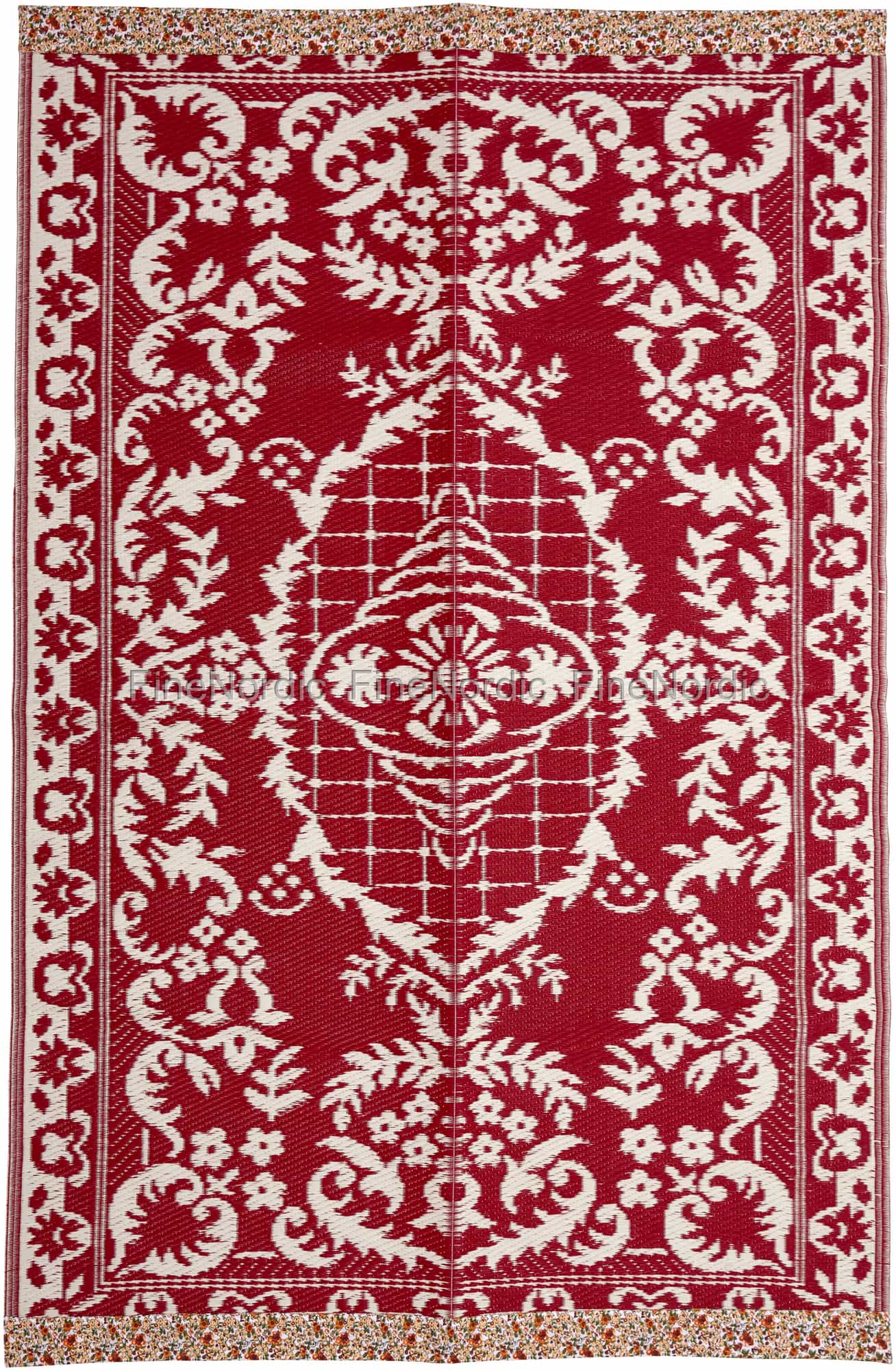 NuLOOM Läufer Teppich 60x200 Cm | Maschinenwaschbar Mit Blumen-Bordüre | Beige, Rutschfest & Pflegeleicht